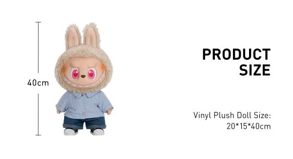 POP MART The Monsters labubu Flip With Me Is A Vinyl Plush Doll 40cm - Image 2