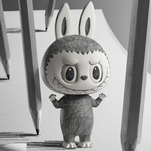 POP MART MEGA LABUBU 400% Sketch - Image 4