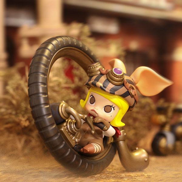 POP MART MOLLY Steam Punk Piggy Bike 100% Figurine - Image 2