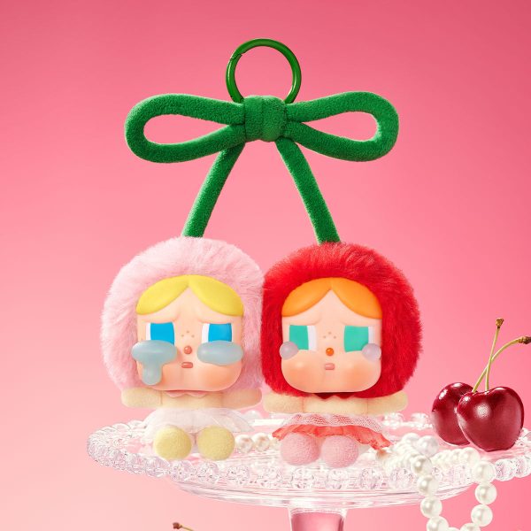 POP MART CRYBABY Crying For Love Series Vinyl Plush Pendant (Love You Cherry Much) - Image 2