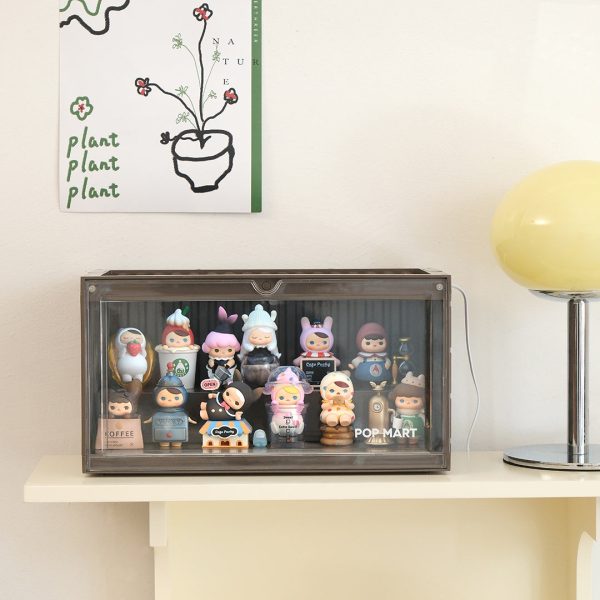 POP MART LED Luminous Display Box Container - Pucky Rabbit Cafe (Coffee Brown) - Image 2