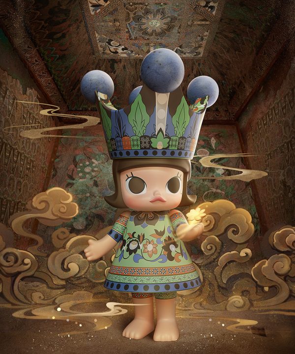 POP MART MEGA Royal Molly 1000% Saône Chang. Dun Huang - Image 2