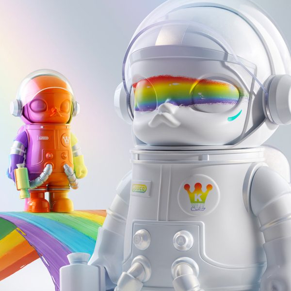 POP MART MEGA Space Molly 400% Rainbow - Image 3
