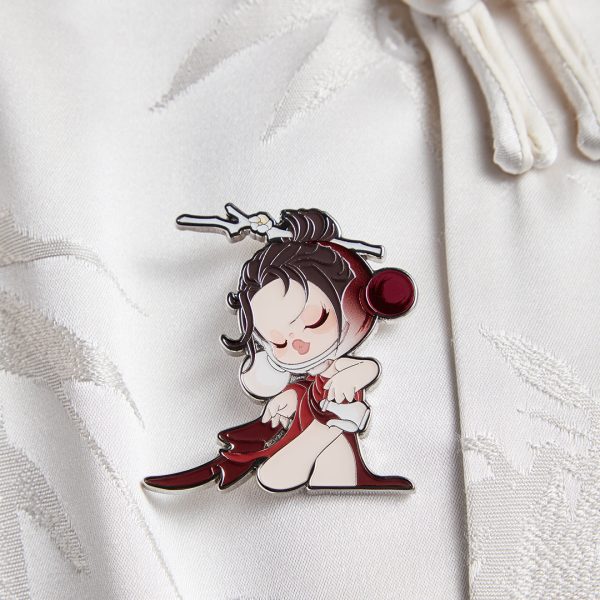 POP MART SKULLPANDA The Ink Plum Blossom Series Enamel Pin Badge Blind Box - Image 3