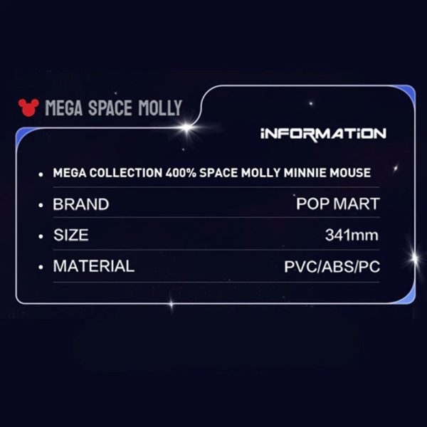 POP MART MEGA Space Molly 400% Mickey & Minnie - Image 5