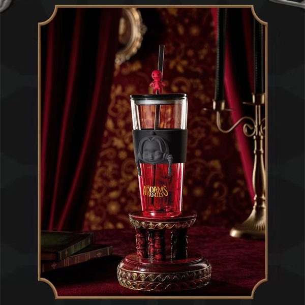 POP MART SKULLPANDA x The Addams Family Series Straw Cup - Image 2