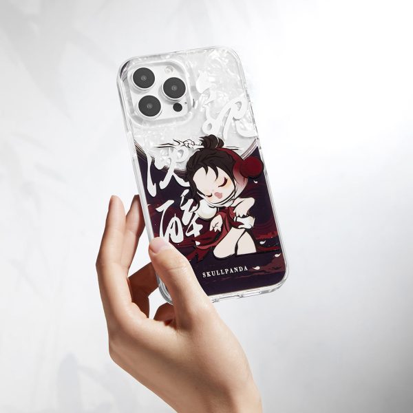 POP MART SKULLPANDA The Ink Plum Blossom Series iPhone Case - Image 3