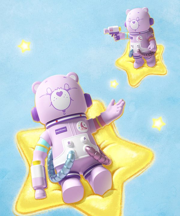 POP MART MEGA Space Molly 400%+100% Combo Sweet Dreams Bear - Image 3