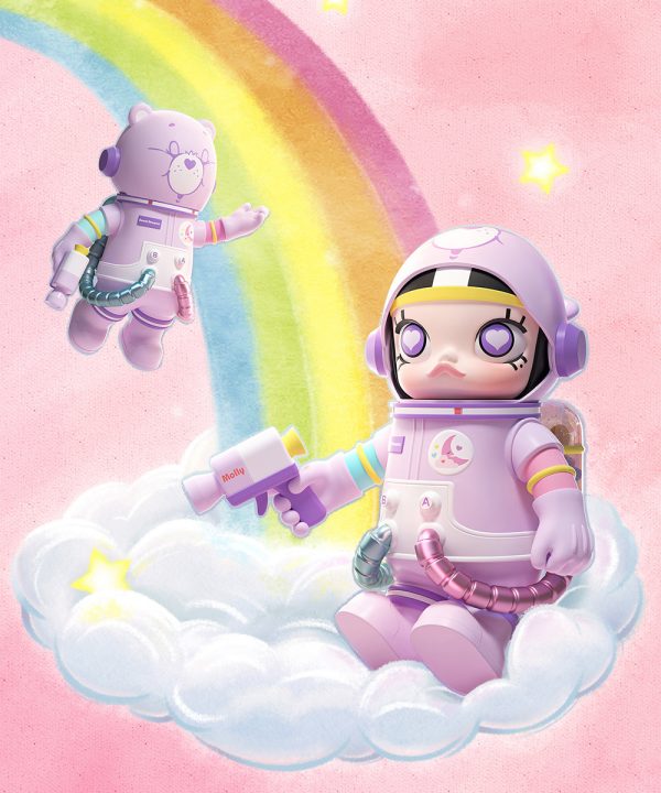POP MART MEGA Space Molly 400%+100% Combo Sweet Dreams Bear - Image 2