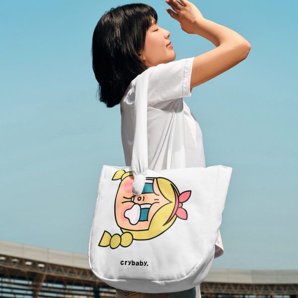 POP MART Crybaby Sunset Concert Series Cotton Filled Tote Bag - Image 4