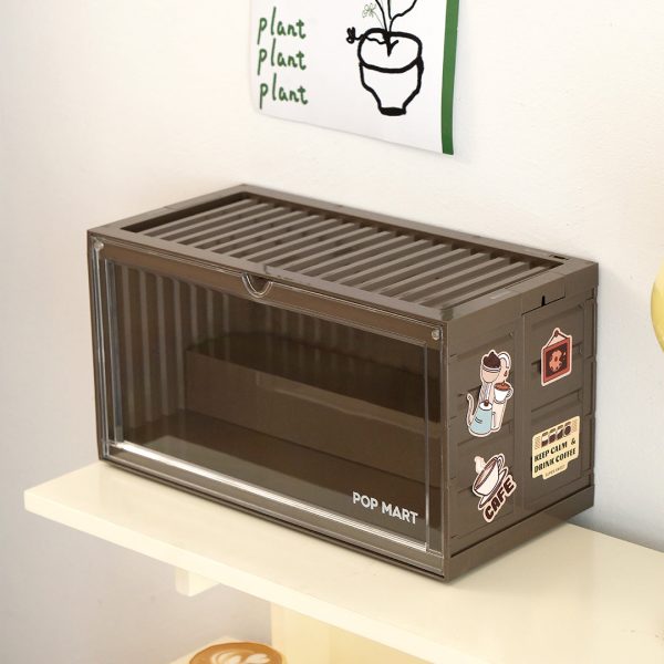 POP MART LED Luminous Display Box Container - Pucky Rabbit Cafe (Coffee Brown) - Image 3