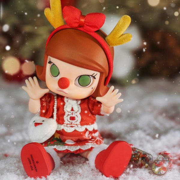 POP MART Molly Christmas Reindeer BJD Doll Collectible Figure - Image 3
