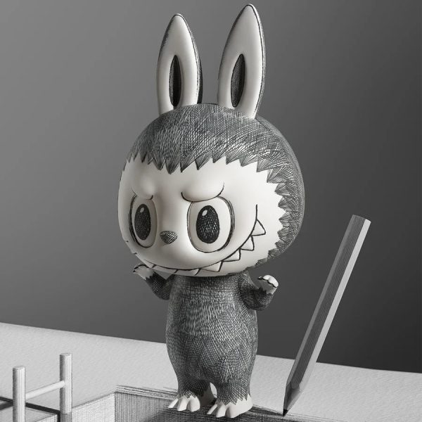 POP MART MEGA LABUBU 400% Sketch - Image 3