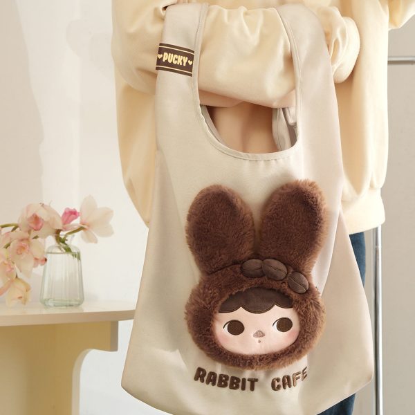 POP MART Pucky Rabbit Cafe Series Tote Bag - Image 3