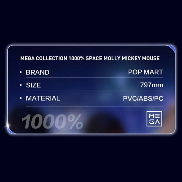 POP MART MEGA Space Molly 1000% Mickey & Minnie - Image 6