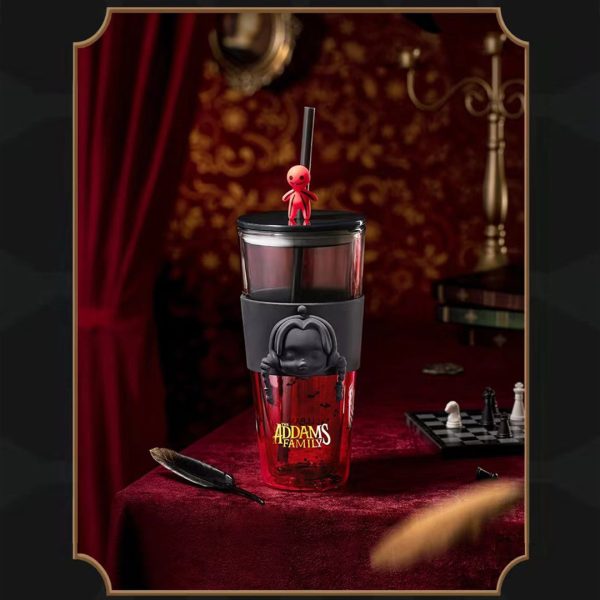 POP MART SKULLPANDA x The Addams Family Series Straw Cup - Image 3