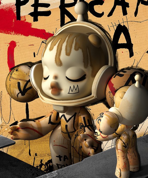 POP MART MEGA α SKULLPANDA 1000% JEAN-MICHEL BASQUIAT - Image 2