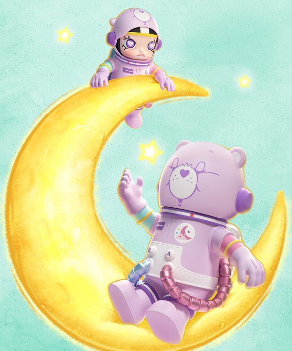 POP MART MEGA Space Molly 400%+100% Combo Sweet Dreams Bear - Image 4