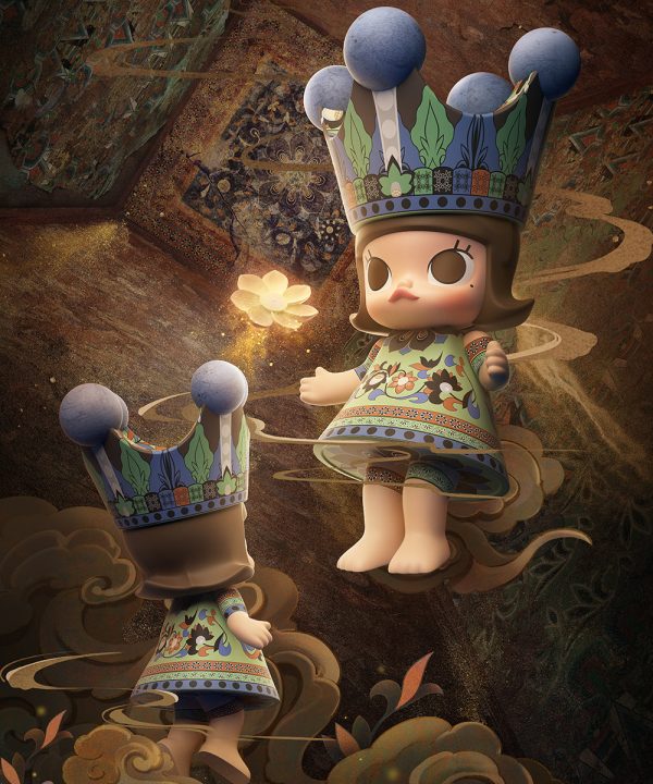 POP MART MEGA Royal Molly 1000% Saône Chang. Dun Huang - Image 4