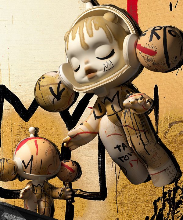 POP MART MEGA α SKULLPANDA 1000% JEAN-MICHEL BASQUIAT - Image 3