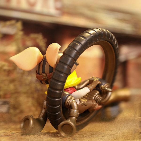 POP MART MOLLY Steam Punk Piggy Bike 100% Figurine - Image 5