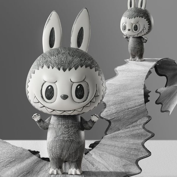 POP MART MEGA LABUBU 400% Sketch - Image 3