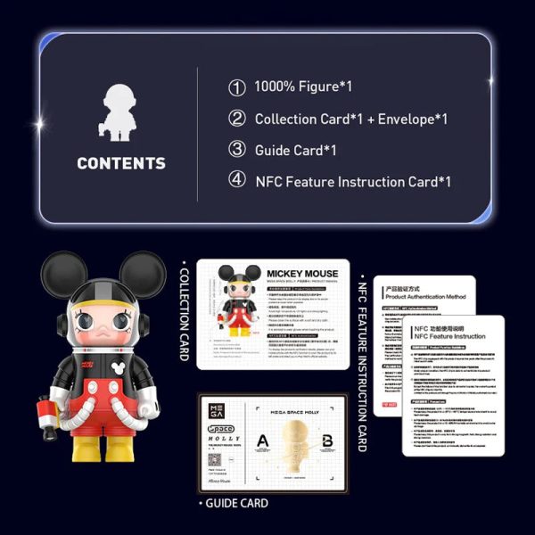 POP MART MEGA Space Molly 1000% Mickey & Minnie - Image 8