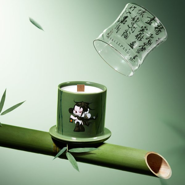 POP MART SKULLPANDA The Ink Plum Blossom Series Scented Candle - Image 3