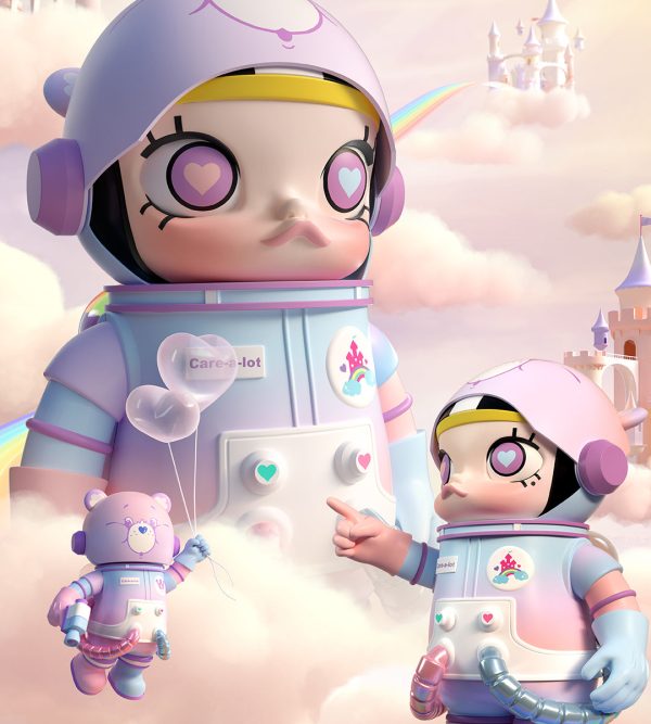 POP MART MEGA Space Molly 400%+100% Combo Care-a-Lot Bear - Image 2