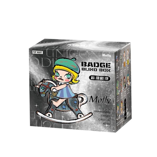 POP MART Molly Anniversary Statues Classical Retro Enamel Pin Badge/Fridge Magnet Blind Box - Image 6
