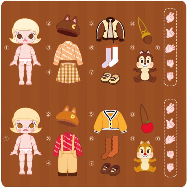 POP MART Molly x Chip'n Dale BJD Doll Toy - Image 7