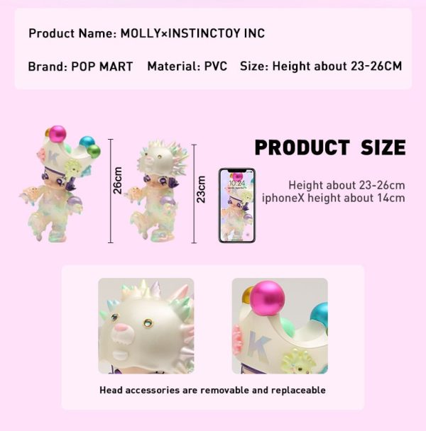 POP MART Molly x Instinctoy Inc EROSION MOLLY COSTUME 400% Collectible Figure - Image 7